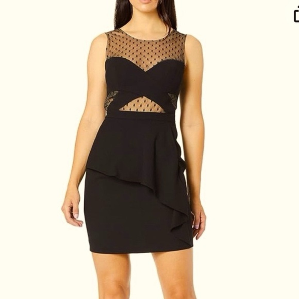 BCBGMAXAZRIA Womens Alder Asymmetrical Peplum Dress- Size 0 $148 NWT!!